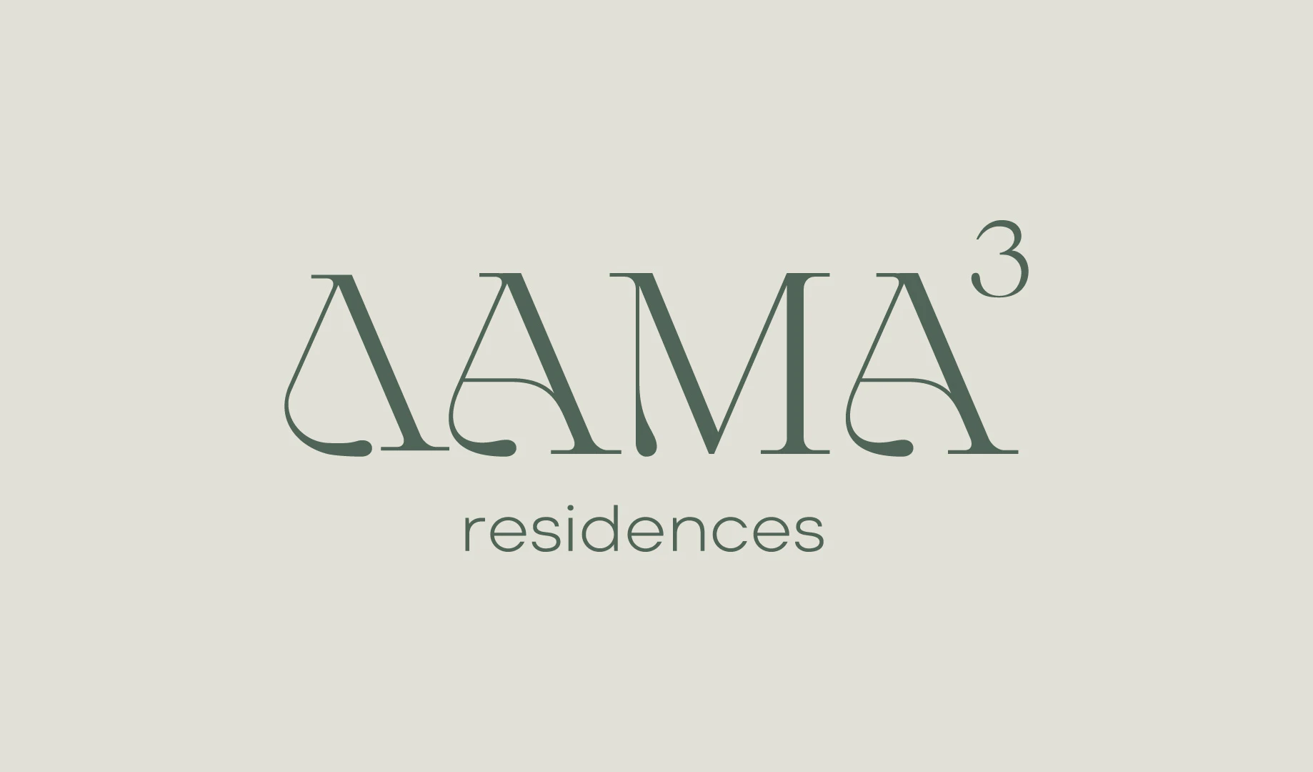 ΔΑΜΑ³ residences, green on stone